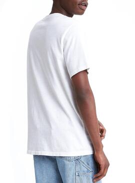 T-Shirt Levis Snoopy Pocket Bianco Rilassato Uomo