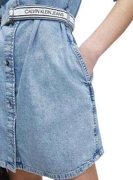 Vestito Calvin Klein Jeans Denim Belt per Donna