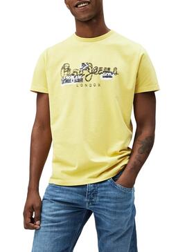 T-Shirt Pepe Jeans Salomon Giallo per Uomo