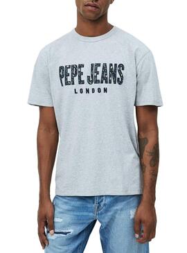 T-Shirt Pepe Jeans Salvador Grigio per Uomo