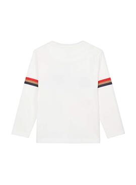 T-Shirt Mayoral Apliques Bianco per Bambino