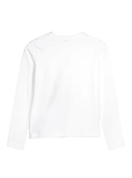 T-Shirt Mayoral Sciarpa ragazza Bianco per Bambina