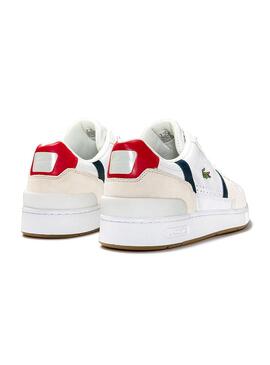Sneaker Lacoste T-Clip Piel Tricolor Uomo