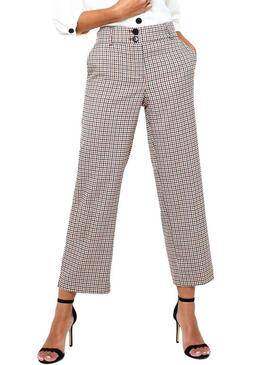 Pantalonies Only Bea Quadri Mid Ank per Donna