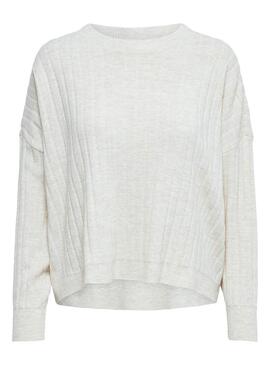 Pullover Only Tessa Beige Testurizzato per Donna