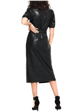 Vestito Only Pelle sintetica Rachel Nero Donna