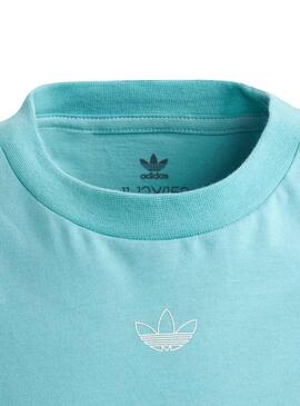 T-Shirt Panel Adidas Blu per Bambino