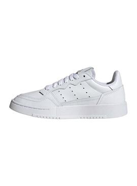 Sneaker Adidas Supercourt Junior Pelle Bianco