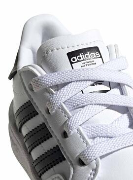 Sneaker Adidas Team Court Mini Bianco per Bambino