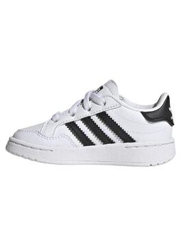 Sneaker Adidas Team Court Mini Bianco per Bambino