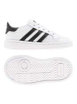 Sneaker Adidas Team Court Mini Bianco per Bambino