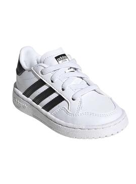 Sneaker Adidas Team Court Mini Bianco per Bambino