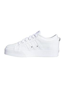 Sneaker Adidas Nizza Platform Bianco per Donna