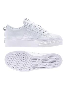 Sneaker Adidas Nizza Platform Bianco per Donna