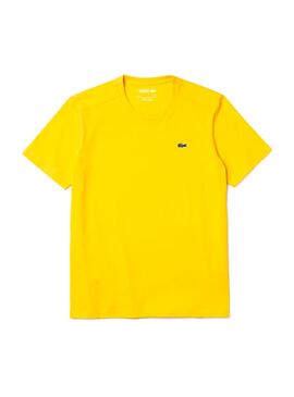 T-Shirt Lacoste Basic Giallo per Uomo