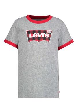T-Shirt Levis Ringer Grigio per Bambino