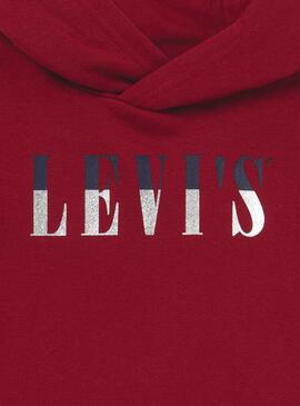 Sweatshirt Levis 90s Serif Logo Rosso per Bambino