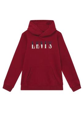 Sweatshirt Levis 90s Serif Logo Rosso per Bambino