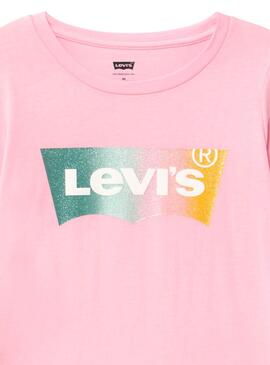 T-Shirt Levis Shadow Rosa per Bambina