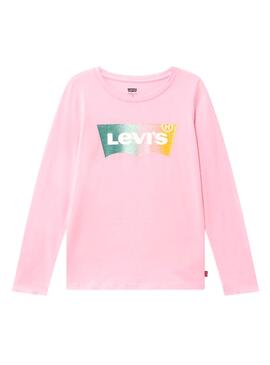 T-Shirt Levis Shadow Rosa per Bambina