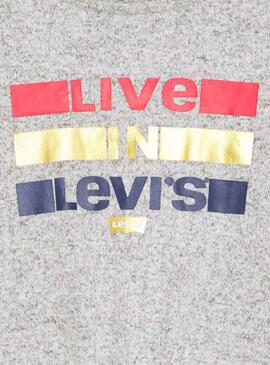 T-shirt Levis Tie Grigio per Bambina