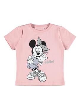 T-Shirt Name It Minnie Rosa per Bambina