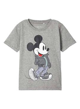 T-Shirt Name It Mickey Grigio