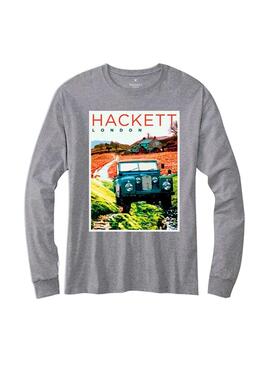 T-Shirt Hackett Road Grigio per Bambino