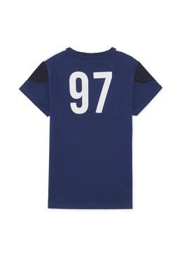 T-Shirt Hackett AMR Blu per Uomo