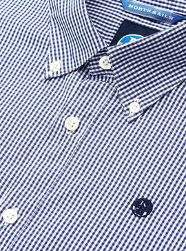 Camicia North Sails Vichy Blu per Uomo