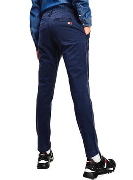 Pantaloni Tommy Jeans Scanton Chino Blu Navy Uomo
