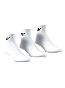 Calcetines Adidas Mid Ankle Bianco Donna e Uomo