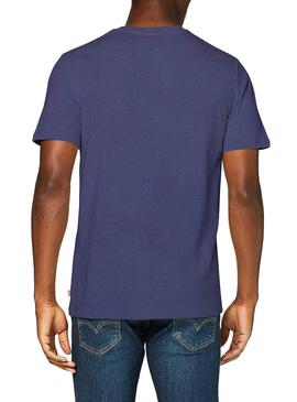 T-Shirt Levis Outline Blu per Uomo