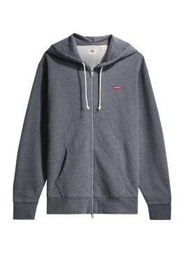 Felpa Levis Zip Grigio per Uomo