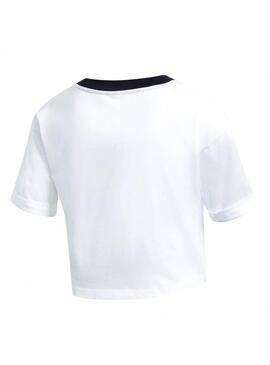 T-Shirt Adidas Crop Bianco per Donna