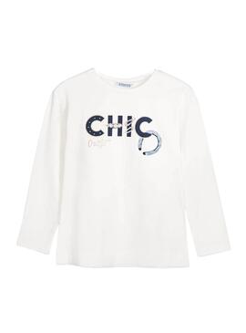 T-Shirt Mayoral Chic Bianco per Bambina