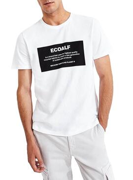 T-Shirt Ecoalf Patch Bianco per Uomo