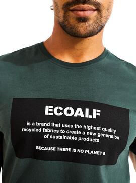 T-Shirt Ecoalf Patch Verde per Uomo