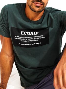 T-Shirt Ecoalf Patch Verde per Uomo