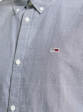 Camicia Tommy Jeans Gingham Blu per Uomo