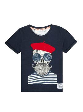 T-Shirt Name It Bow Alling Blu Navy per Bambino