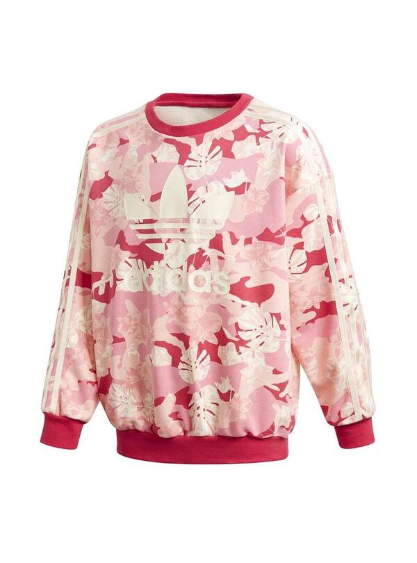Felpa Adidas Flores Rosa per Bambina