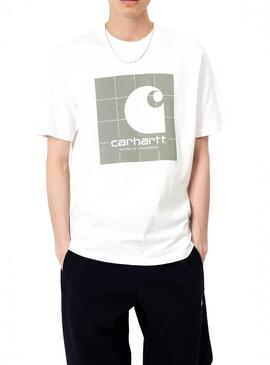 T-Shirt Carhartt Riflettente Bianco per Uomo