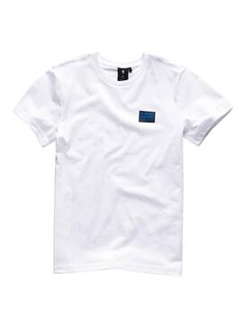 T-Shirt G-Star Patch Bianco per Bambino