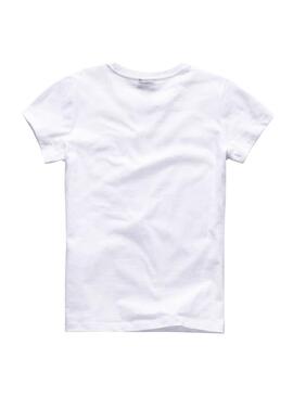 T-Shirt G-Star Basic Bianco per Bambina