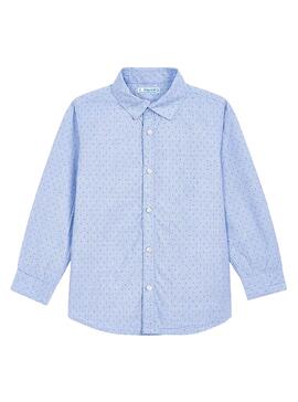 Camicia Mayoral Mini stampa Blu per Bambino
