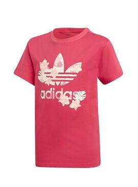 T-Shirt Adidas Flowers Rosa per Bambina