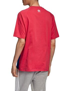 T-Shirt Adidas Big Trefoil Colorblock Rosa Uomo