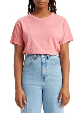 T-Shirt Levis Varsity Serif Rosa per Donna