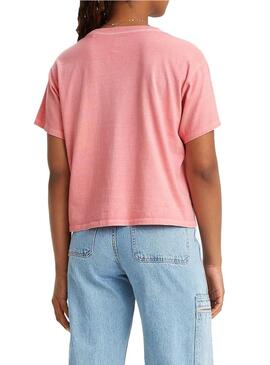 T-Shirt Levis Varsity Serif Rosa per Donna